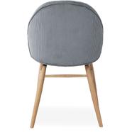 Ashton design szék, szürke bársony, tölgy láb