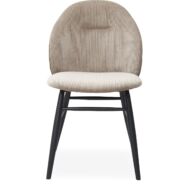Ashton design szék, homok bársony, fekete tölgy láb
