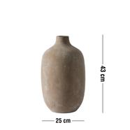 Alesso padlóváza, taupe terrakotta, H43 cm