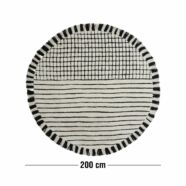 Adam szőnyeg, fekete-fehér, D200 cm