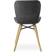 Batilda design szék, szürke bouclé, olajozott tölgy láb