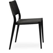 Loop design szék, fekete fonat, fekete fém láb