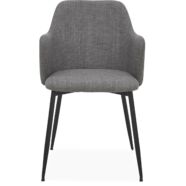Skylar design szék, világosszürke, fekete fém láb