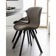 Batilda design szék, taupe bouclé, fekete fém láb