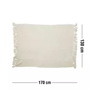 Fensmark pléd, törtfehér, 130x170 cm
