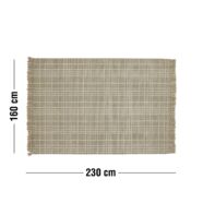 Hjalte kilim szőnyeg, 160x230 cm, fehér/homok