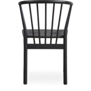 Norrland design szék, fekete fonott ülőlap, fekete tölgy láb