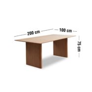 Plano bővíthető étkezőasztal, 200 cm, lakkozott tölgy