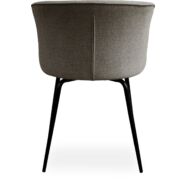 Eden design szék, taupe bouclé, fekete fém láb