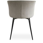 Eden design szék, krém bouclé, fekete fém láb