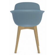 Sicla design karfás szék, világoskék, natúr kőris láb