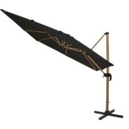 Lidan függő napernyő, fekete