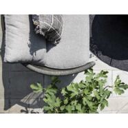 Nerissa 2,5 személyes kerti kanapé, szürkésbarna, sötétszürke fém váz