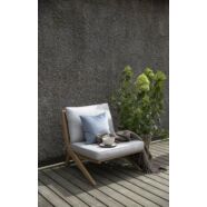 Langkawi kerti fotel, világosszürke, natúr eukaliptusz láb