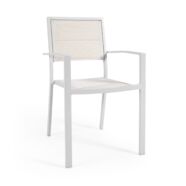 Sirley kerti szék, fehér alumínium