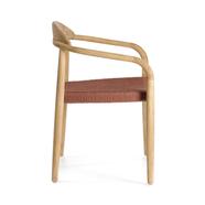 Nina design szék, akácfa, terrakotta színű kötél