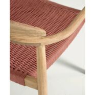 Nina szék, akácfa, terrakotta színű kötél