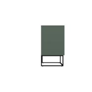 Lipp komód, 2 ajtós, 4 polcos, matt zöld