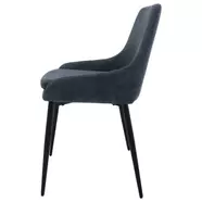 Liv design szék, sötétkék, fekete fém láb
