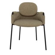 Wing design szék, taupe, fekete fém láb