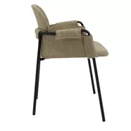 Wing design szék, taupe, fekete fém láb