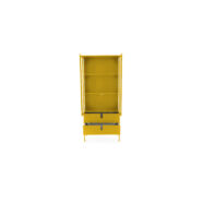 UNO 2 ajtós üveges szekrény, mustársárga
