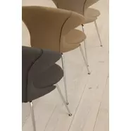 Time Flies karfás design szék, barna, króm láb