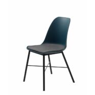 Whistler design szék, sötétkék PP, szürke ülőlap