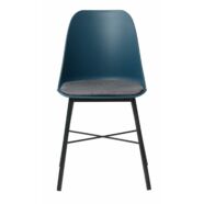 Whistler design szék, sötétkék PP, szürke ülőlap