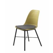 Whistler szék, sárga PP, szürke ülőlap