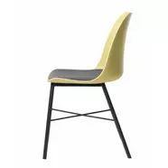 Whistler design szék, sárga PP, szürke ülőlap