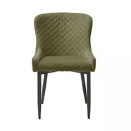 Ottowa design szék, olivazöld bársony