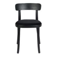 Brandon design design szék, fekete bársony