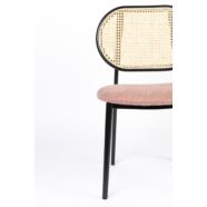 Spike design szék, natúr/rózsaszín, fekete fa láb