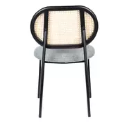 Spike design szék, natúr/szürke, fekete fa láb