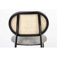 Spike design szék, natúr/szürke, fekete fa láb