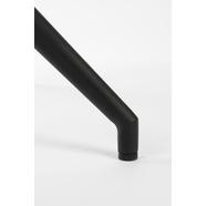 Doulton design szék, fekete bouclé, fekete fém láb