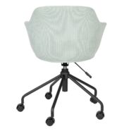 Junzo Rib irodai szék, világos zöld, fekete csillagláb