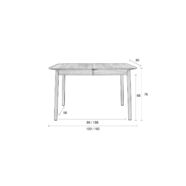 Glimps bővíthető étkezőasztal, 120 cm, dió