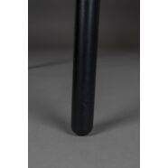 Clover étkezőasztal, dió, fekete fa láb, D120 cm