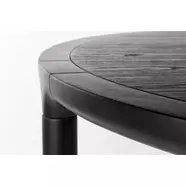Storm étkezőasztal, fekete, kőris, D128 cm