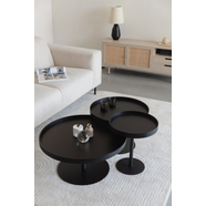 Yuri lerakóasztal, fekete, D70 cm