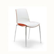 Now design szék, fehér műanyag