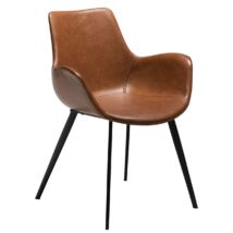 Hype karfás design szék vintage világos barna bőr