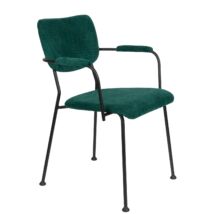 Benson karfás design szék, zöld