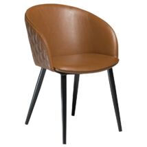 Dual design szék, vintage világosbarna textilbőr