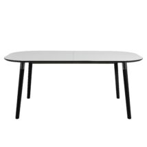 Pippolo étkezőasztal, fehér asztallap, fekete láb