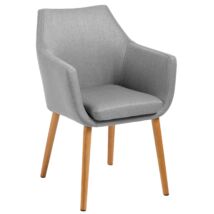 Flora design szék, világosszürke szövet