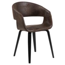 Nova design szék, barna textilbőr