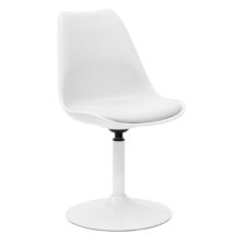 Viva design szék, fehér textilbőr